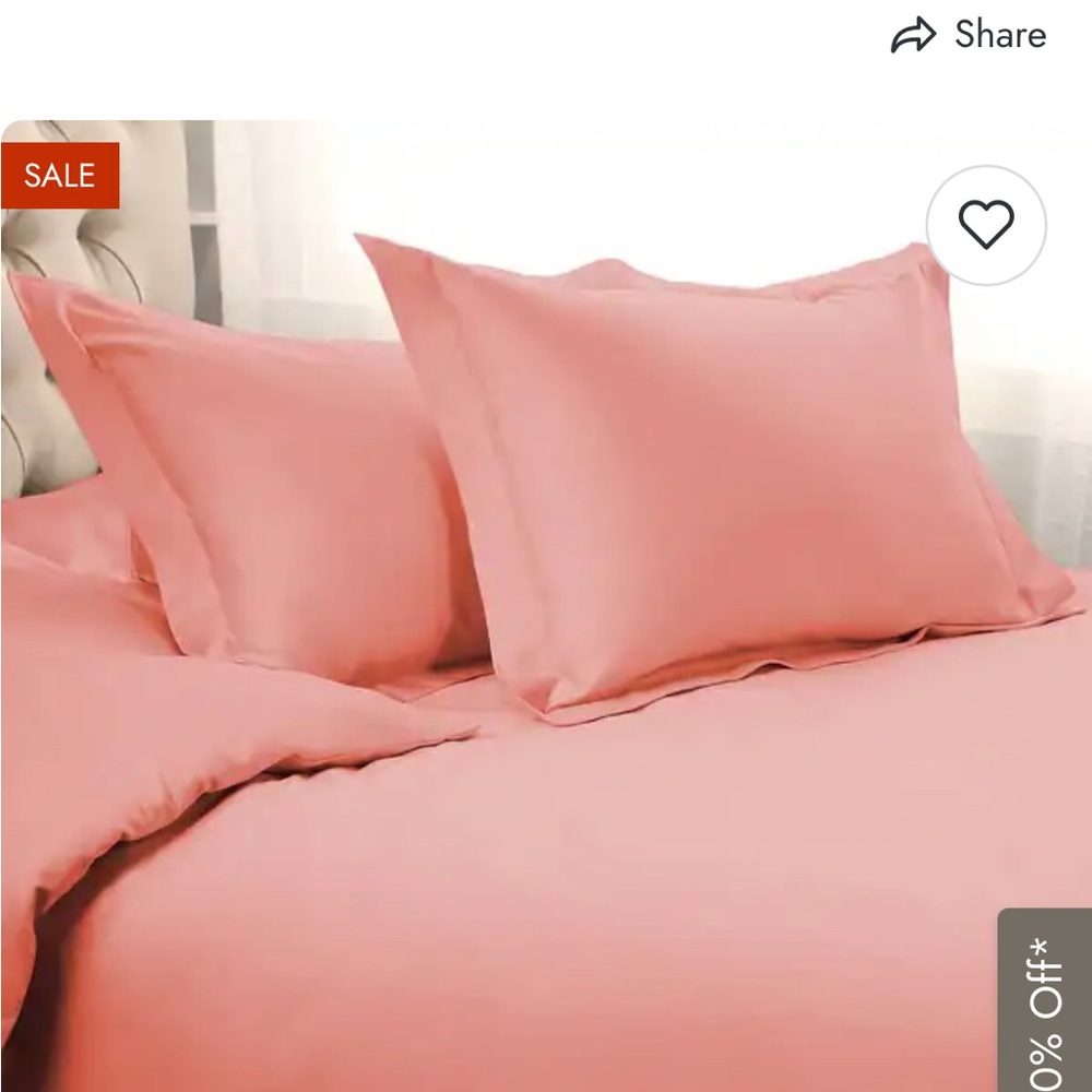 Superior Dusted Rose 1500 thread count EgyptianCotton Duvet Cover Set NWT unopen